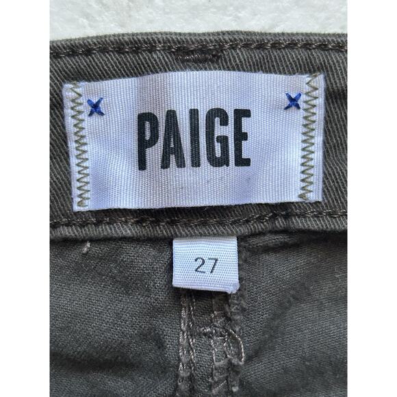 PAIGE Verdugo Ankle Skinny Jeans Size 27 Dark Moss Made in USA Stretch Denim - Picture 5 of 9